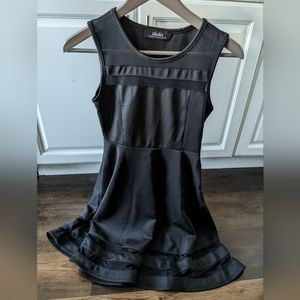 Beautiful Lulu's chic skater dress size xsmall black sheer accents
